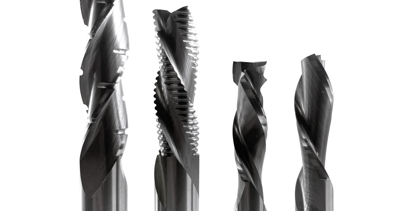 GDP Tooling carbide end mills - roughing cutters, serrated end mills, and precision twist drills for CFRP composite materials, woodworking, and CNC machining applications